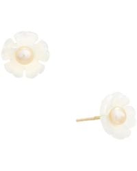 Maitre De Diamant - 18k 3-4mm Pearl Earring - Lyst