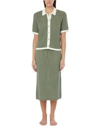 Onia - Linen Knit Low Rise Midi Skirt - Lyst