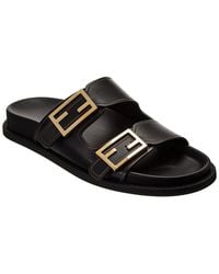 Fendi - Feel Leather Sandal - Lyst