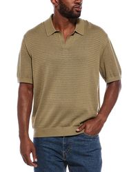 Madewell - Pointelle Stitch Johnny Collar Silk-Blend Polo Sweater - Lyst
