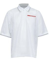 Prada - Sport Mesh Half Zip Polo Shirt, Size Int (Authentic Pre-Loved) - Lyst