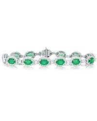 Diana M. Jewels - Fine Jewelry 18k 13.65 Ct. Tw. Diamond & Emerald Bracelet - Lyst