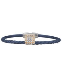 Alor - Classique 18k Rose Gold 0.16 Ct. Tw. Diamond Cable Bangle Bracelet - Lyst