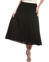 Eileen Fisher - Petite Pleated Wool & Silk-Blend A-Line Skirt - Lyst