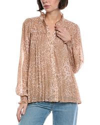 Fate - Accordion Pleated Chiffon Blouse - Lyst