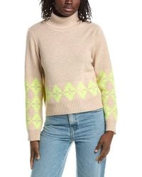 Isla - Noah Geo Turtleneck Cashmere Sweater - Lyst