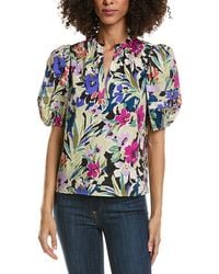 tyler boe - Jenna Watercolor Blouse - Lyst