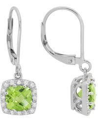 Diamond Select Cuts - 14k 2.32 Ct. Tw. Diamond & Peridot Earrings - Lyst
