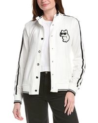 KARL LAGERFELD - Choupette Zip-Up Knit Jacket - Lyst