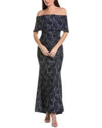Vince Camuto - Printed Off The Shoulder Midi Dress - Lyst