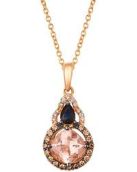 Le Vian - Le Vian Nude Palette 14K Rose 1.01 Ct. Tw. Diamond & Morganite Pendant Necklace - Lyst