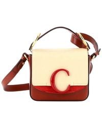 Chloé - Leather C Flap Bag Mini (Authentic Pre-Loved) - Lyst