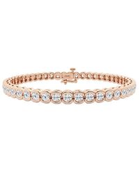 Lab Grown Diamonds - 14K Rose 7.02 Ct. Tw. Lab Grown Diamond Bracelet - Lyst