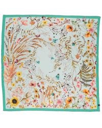 V. Fraas - Cottage Floral Square Silk Scarf - Lyst