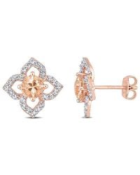 Rina Limor - Rose Gold Vermeil 1.58 Ct. Tw. Gemstone Floral Earrings - Lyst