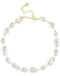 Rivka Friedman - 18K Plated Pearl Necklace - Lyst
