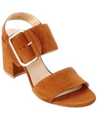 Stuart Weitzman City Suede Sandal - Brown