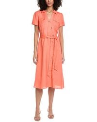 KARL LAGERFELD - Midi Faux Surplice Dress - Lyst