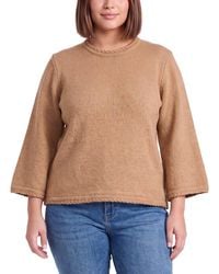 Anne Klein - Plus Braid Trim Wool-Blend Sweater - Lyst