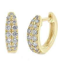 Sabrina Designs - 14K 0.39 Ct. Tw. Diamond Double Row Huggie Earrings - Lyst