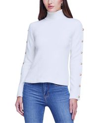 L'Agence - Delaney Turtleneck Wool-blend Sweater - Lyst