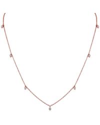 Sabrina Designs - 14k Rose Gold 0.35 Ct. Tw. Diamond Station Necklace - Lyst