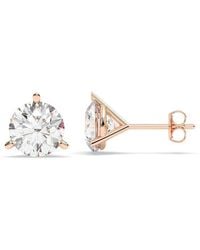 Lab Grown Diamonds - 14K Rose 4.00 Ct. Tw. Lab-Grown Diamond Earrings - Lyst