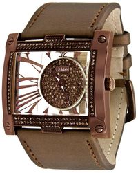 Le Vian - Le Vian Time Leather Chocolate Diamond Watch - Lyst