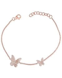 Sabrina Designs - 14k Rose Gold 0.35 Ct. Tw. Diamond Butterfly Bracelet - Lyst