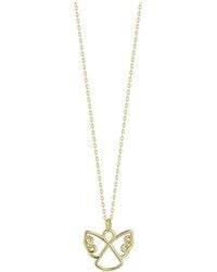 Ember Fine Jewelry - 14K Open Angel Necklace - Lyst