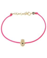 Gemstones - 0.10 Ct. Tw. Diamond & Sapphire 14K Bracelet - Lyst