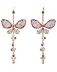 Eye Candy LA - Cz Anna Butterfly Drop Earrings - Lyst