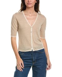 Vince - Micro Stripe Cardigan - Lyst