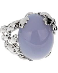 Dior - Dior 18K 40.04 Ct. Tw. Diamond & Chalcedony Cocktail Ring (Authentic Pre- Owned) - Lyst