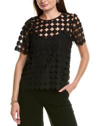 Anne Klein - Lace T-Shirt - Lyst