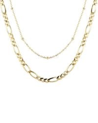 Glaze Jewelry - 14k Over Silver Double Chain Necklace - Lyst