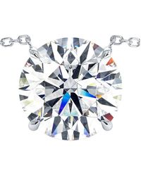 Lab Grown Diamonds - 14k 5.00 Ct. Tw. Lab-grown Diamond Solitaire Pendant Necklace - Lyst