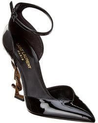 Saint Laurent Opyum D'orsay 110 Patent Pump - Black
