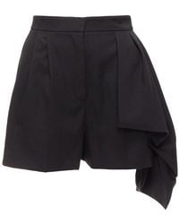 McQueen - Wool Cascade Wide Short, Size It (Authentic Pre-Loved) - Lyst