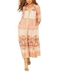 Hale Bob - Zora Linen-Blend Maxi Dress - Lyst
