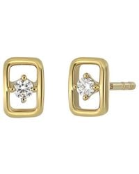 Bony Levy - Kiera 18K 0.06 Ct. Tw. Diamond Stud Earring - Lyst