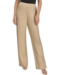 Halston - Wide Leg Metallic Pant - Lyst