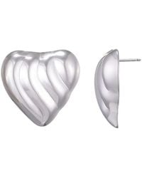 Adornia - Heart Statement Stud Earrings - Lyst