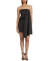 Halston - Isla Heavy Satin Mini Dress - Lyst