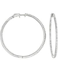Forever Creations USA Inc. - Forever Creations 14K 1.53 Ct. Tw. Diamond Inside And Out Hoops - Lyst