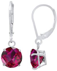 MAX + STONE - Max + Stone 10k 4.50 Ct. Tw. Created Ruby Dangle Earrings - Lyst