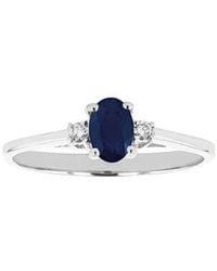 LEVARON FINE JEWELRY - Levaron 14K 0.45 Ct. Tw. Diamond & Sapphire Ring - Lyst