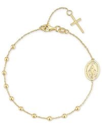 Italian Gold - 14K Bold Rosary Bracelet - Lyst