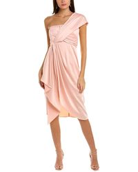 THEIA - One-shoulder Cocktail Dress - Lyst