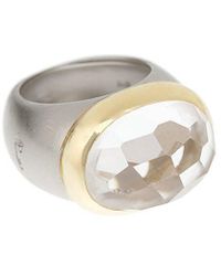 Pomellato - 18K Two-Tone 8.00 Ct. Tw. Diamond & Rock Crystal Cocktail Ring (Authentic Pre-Owned) - Lyst